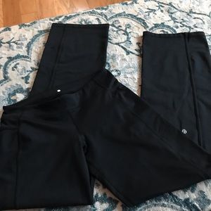 LULULEMON Black Straight Wide Leg Yoga Pants
